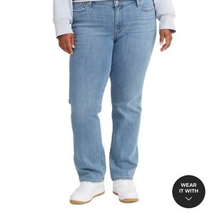Trendy Plus Size Classic Straight-Leg Jeans 18W